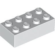 Lego kostka (kostička) 2x4, bílá (300101)